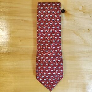 Vineyard Vines Tie Fidelity Bulls Money Signs 100% Silk